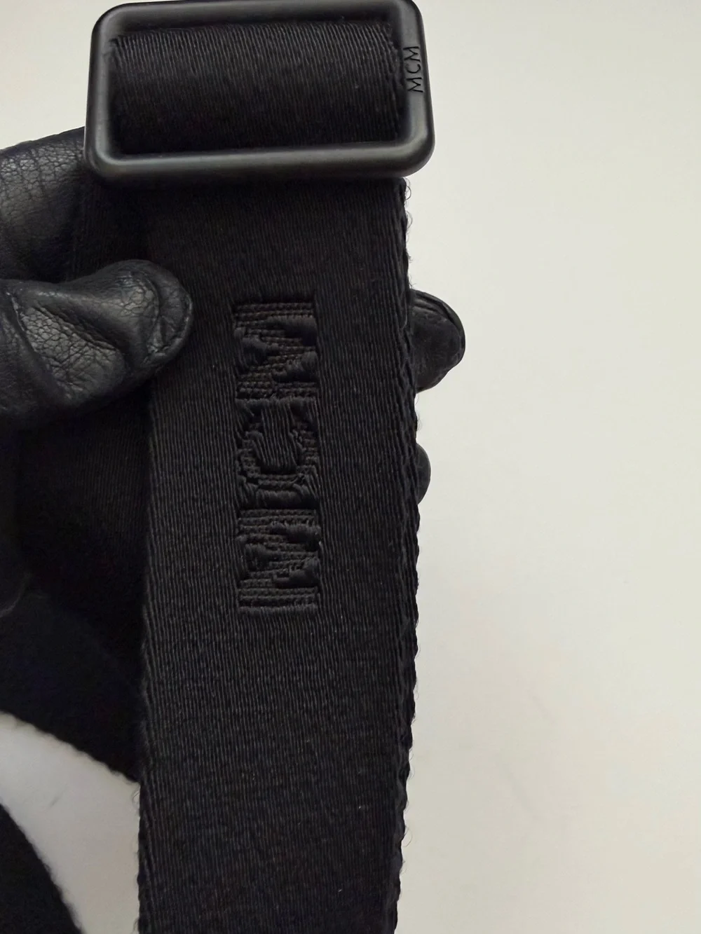 MCM Black Padded Adjustable Shoulder Strap